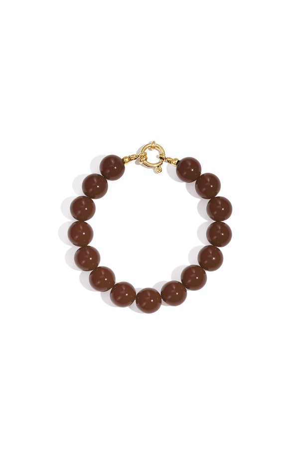 Kralen armband brown