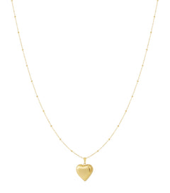 Lange Ketting Puffy Heart Goud