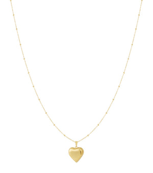 Lange Ketting Puffy Heart Goud