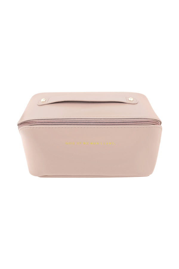 Boxy make-up tas met diagonale rits