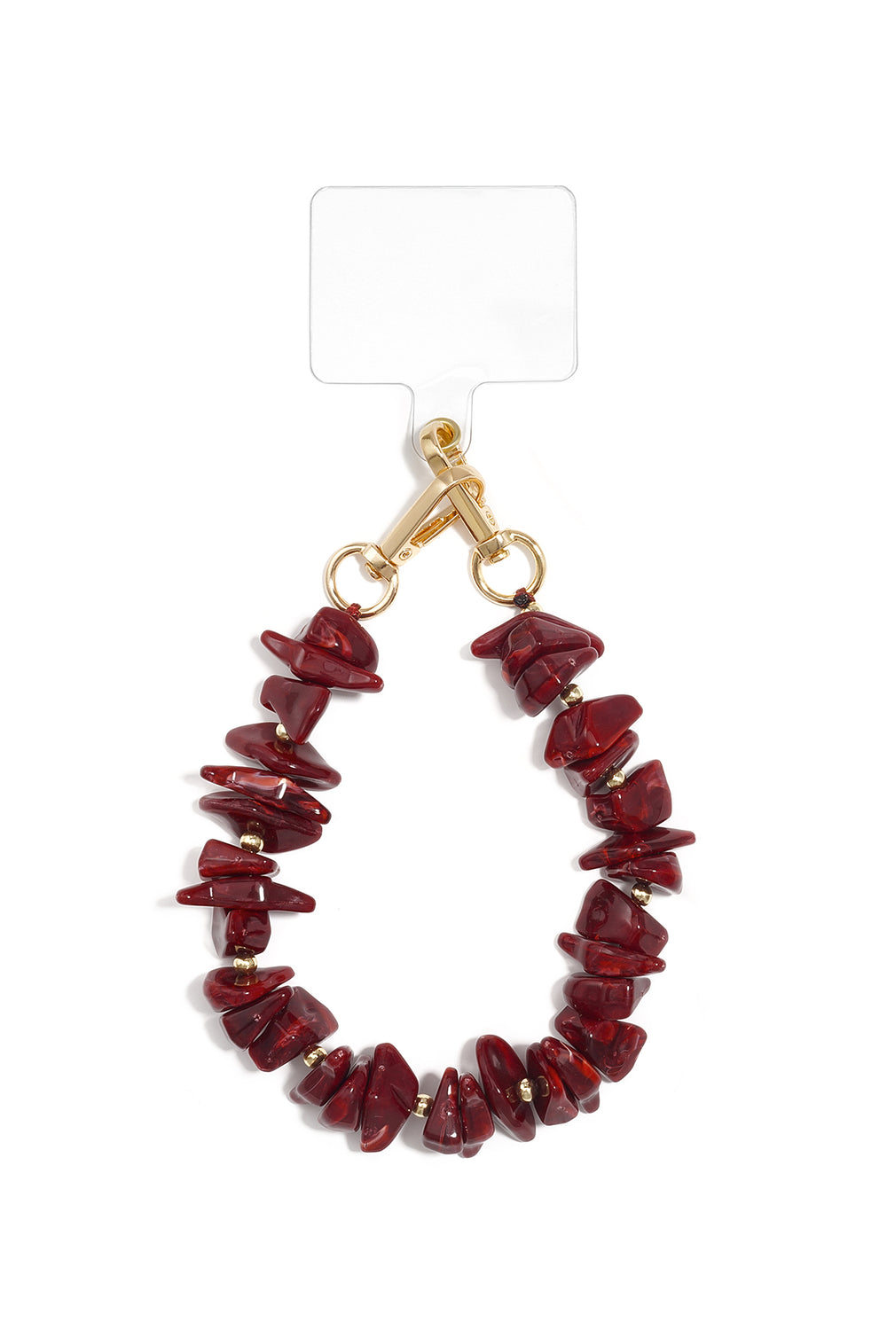 Telefoonketting  Organic Stone bordeaux