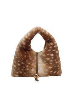 Bambi print tas licht bruin