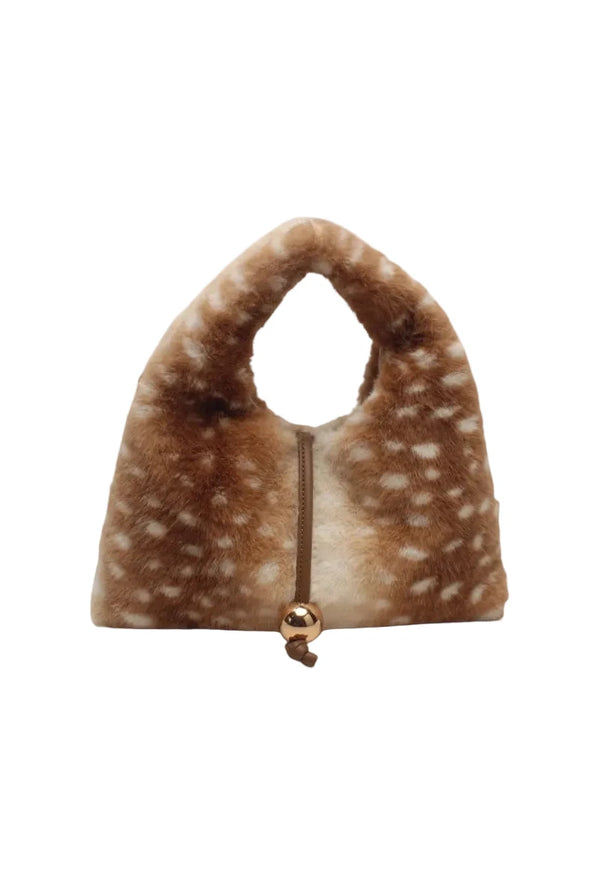 Bambi print tas licht bruin