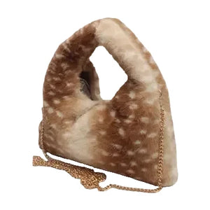 Bambi print tas licht bruin