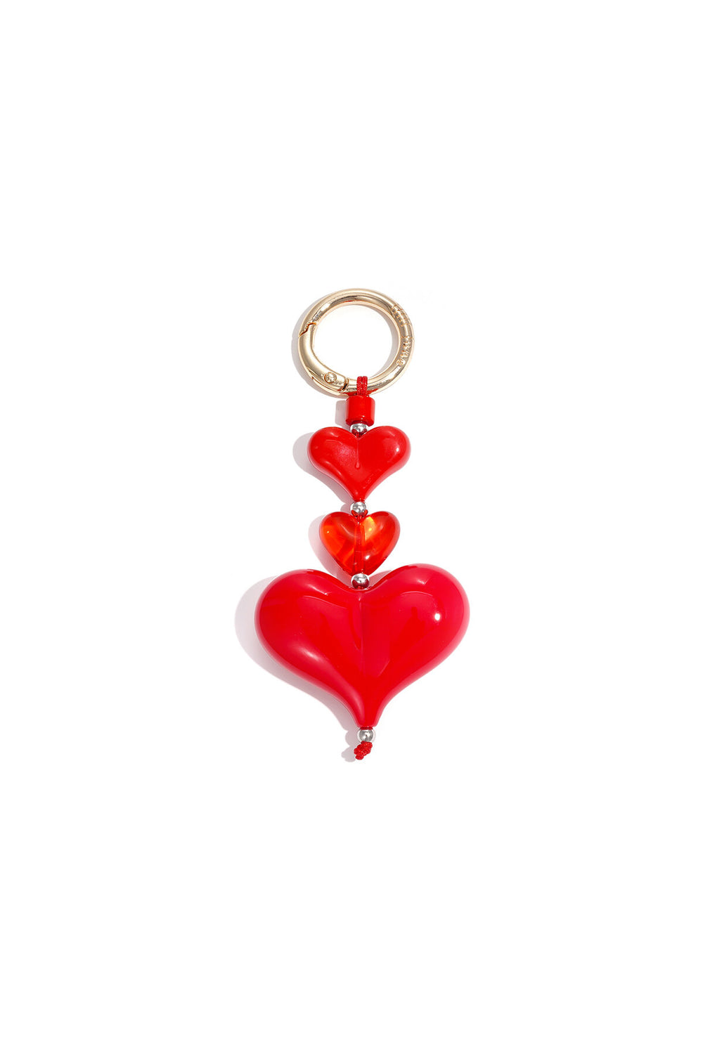 Bag charm 3 hartjes