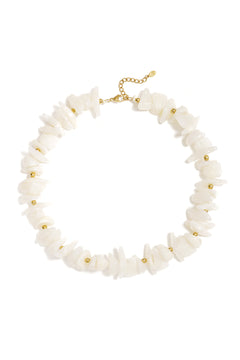 Ketting Natural Stone Wit