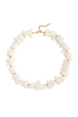 Ketting Natural Stone Wit