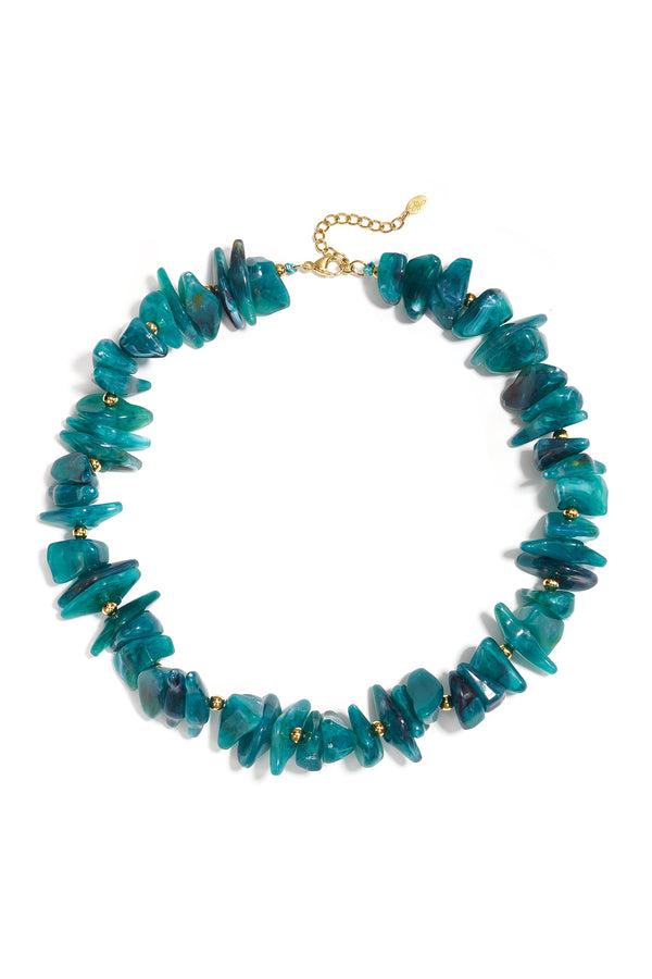 Ketting Natural Stone Teal